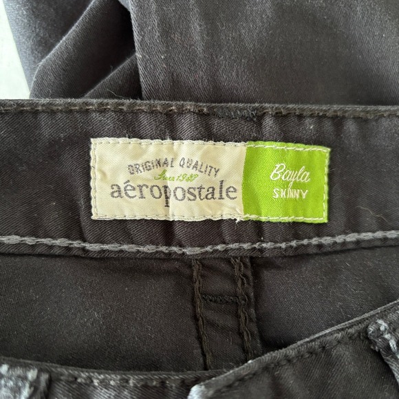 Aeropostale Women's Size 3/4 Long Jean Bayla Skinny Low Rise Y2K 2000s Fashion - Picture 5 of 11